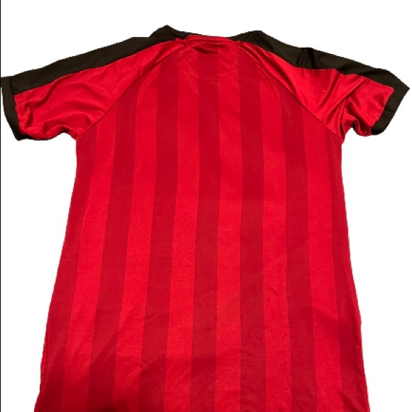 Sinners Attire red stripped shirt with logo - Picture 2 of 3